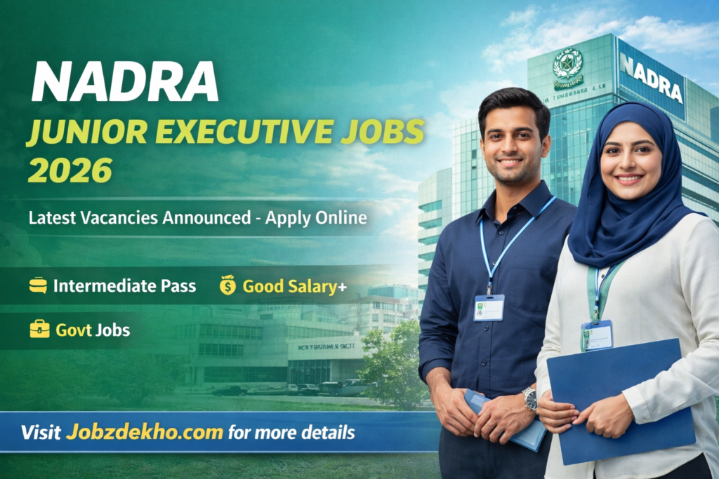 NADRA Junior Executive Jobs 2026 | Latest NADRA Work Opportunity | Apply Online