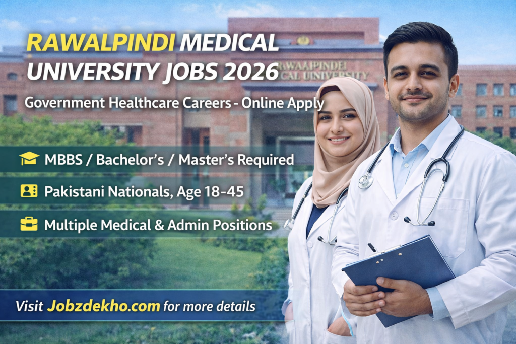 Rawalpindi Medical University Jobs 2026 – Online Apply | Latest RMU Jobs Advertisement
