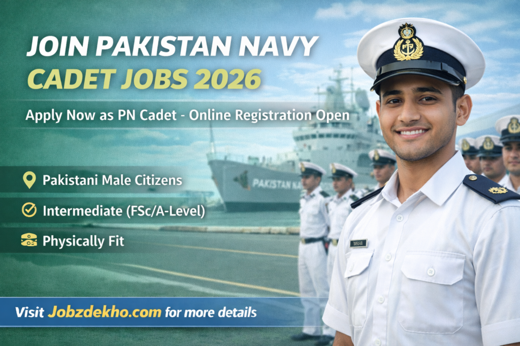 Pakistan Navy Cadet Jobs 2026 - Latest Recruitments Opportunity | 100+ Vacancies